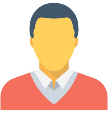 Genç çocuk düz vektör simgesi