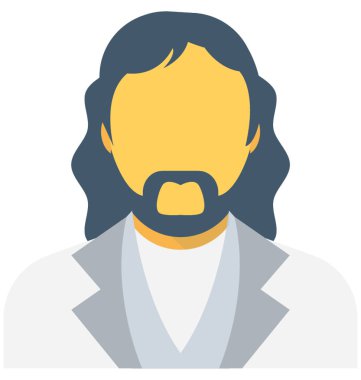 İstemci düz vektör simgesi