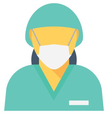 Cerrah düz vektör simgesi