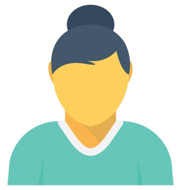 Hizmetçi düz vektör simgesi