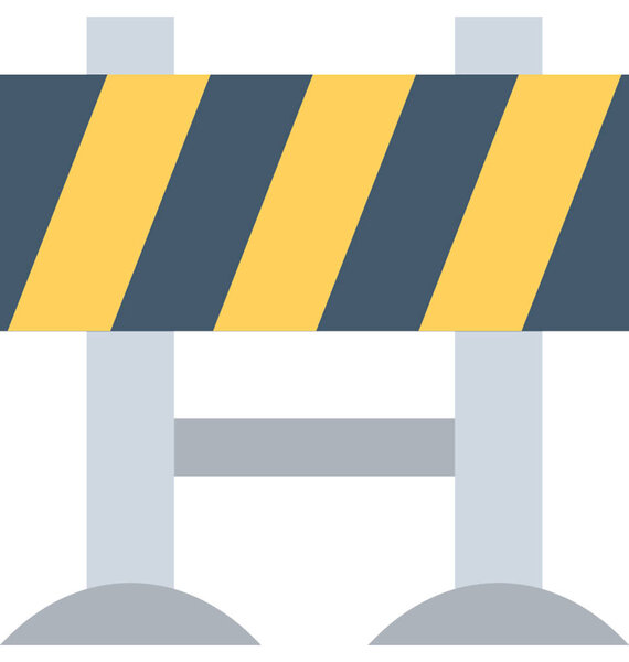 Construction Barrier Flat Vector Icon