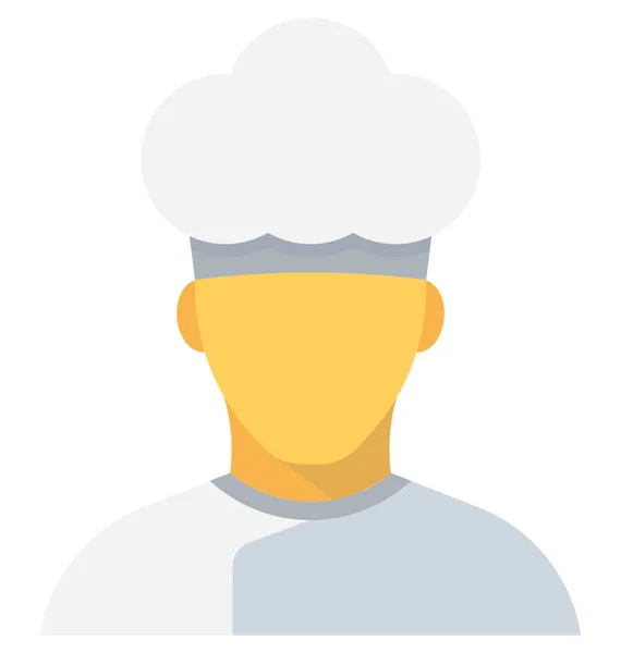 Icône Vectorielle Plat Chef — Image vectorielle