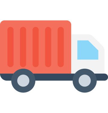 karavan düz vektör simgesi