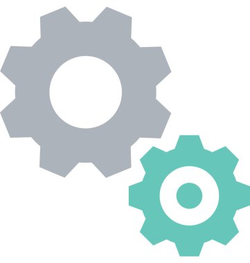 dişliler düz vektör simgesi