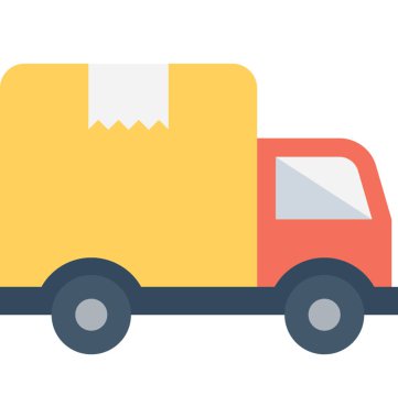 karavan düz vektör simgesi