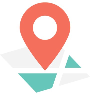 gps düz vektör simgesi