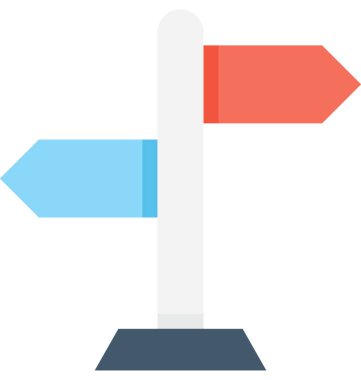 işaret direği düz vektör simgesi