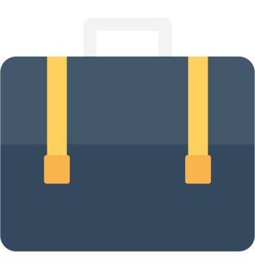 evrak çantası düz vektör simgesi