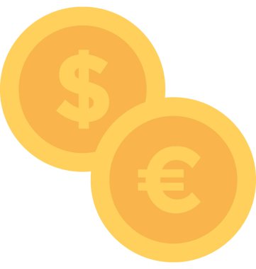 Sikkeler düz vektör simgesi