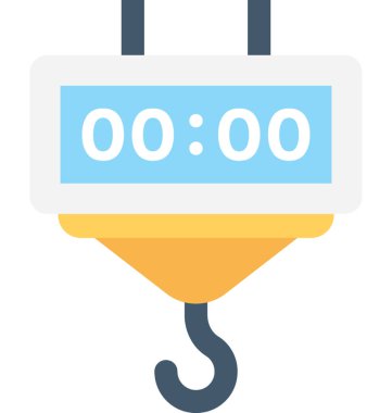 Vinç kanca düz vektör simgesi