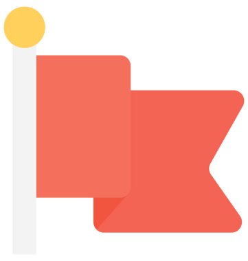 Bayrak Düz Vektör Simgesi