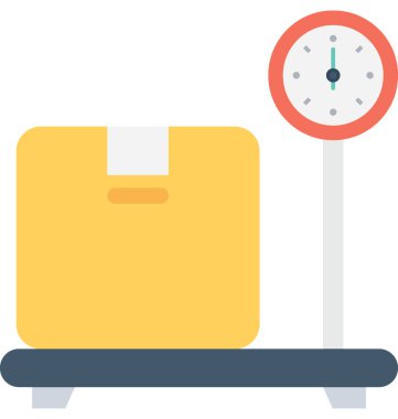 Platformu ölçek düz vektör simgesi