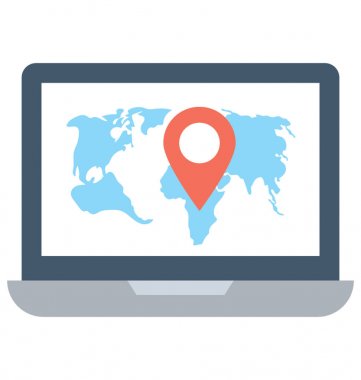 Genel hedef düz vektör simgesi