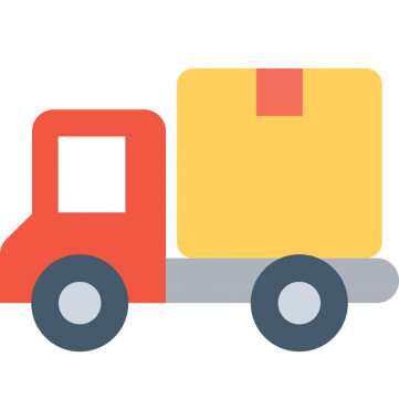 karavan düz vektör simgesi