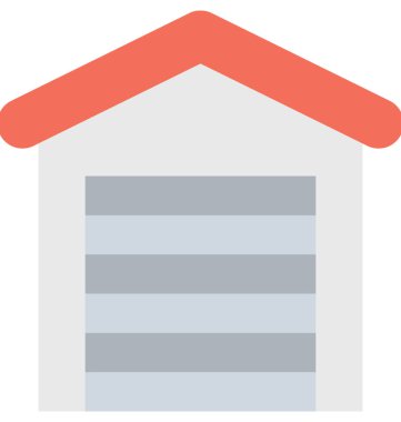 Ambar dış düz vektör simgesi