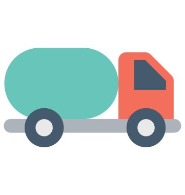 Tanker düz vektör simgesi