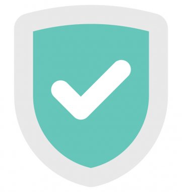 kalkan düz vektör simgesi