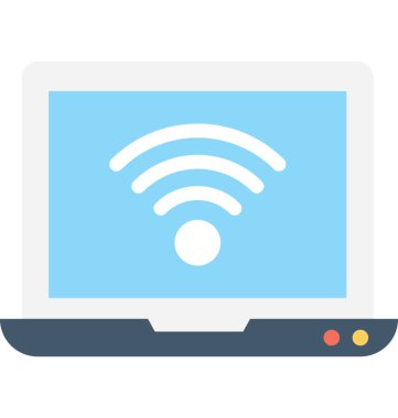 WiFi bağlantı düz vektör simgesi