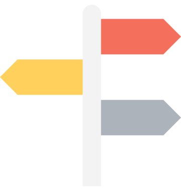 işaret direği düz vektör simgesi