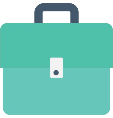 evrak çantası düz vektör simgesi