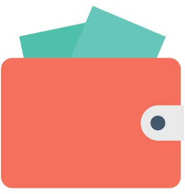 Cüzdan Düz Vektör Simgesi