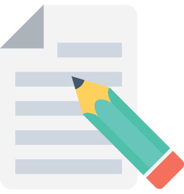 Yazılı düz vektör simgesi