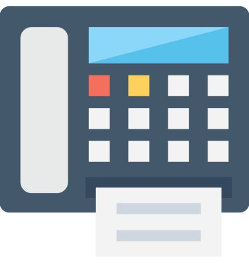 Sabit hat düz vektör simgesi