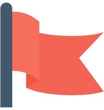 Bayrak Düz Vektör Simgesi