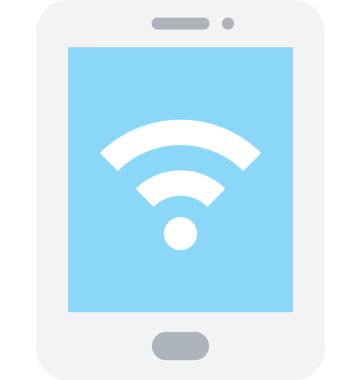 Mobil Wifi düz vektör simgesi