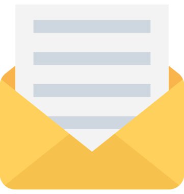 e-posta düz vektör simgesi