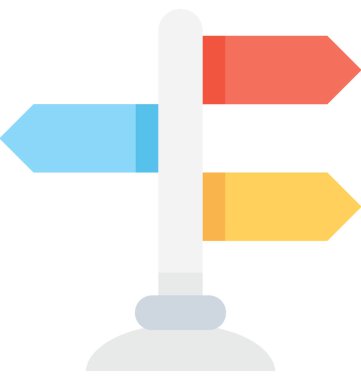 işaret direği düz vektör simgesi