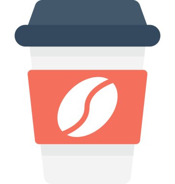 Soğuk kahve düz vektör simgesi