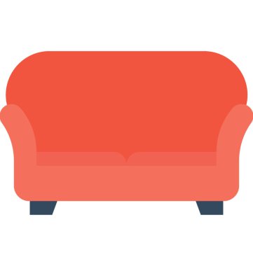 kanepe düz vektör simgesi