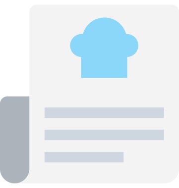 Tarifi kitap düz vektör simgesi