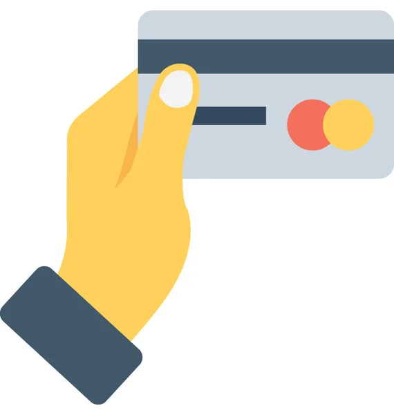 Cartão Crédito Ícone Vetor Plano — Vetor de Stock