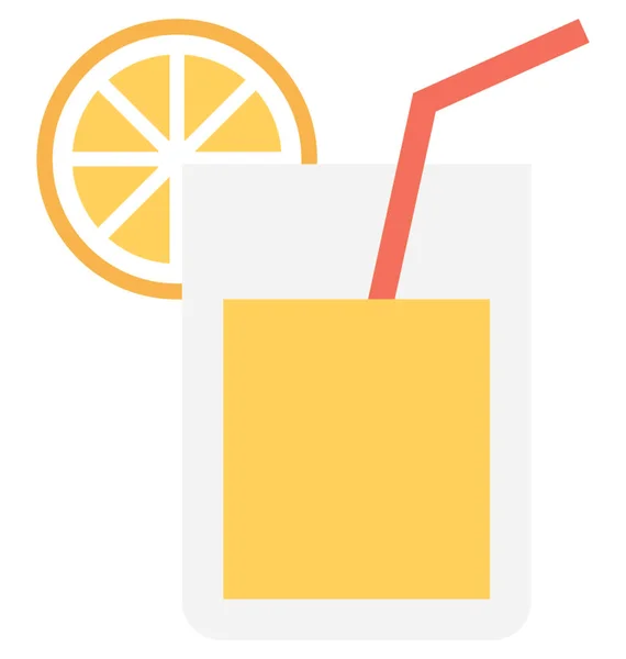 Limonade Platte Vector Icon — Stockvector