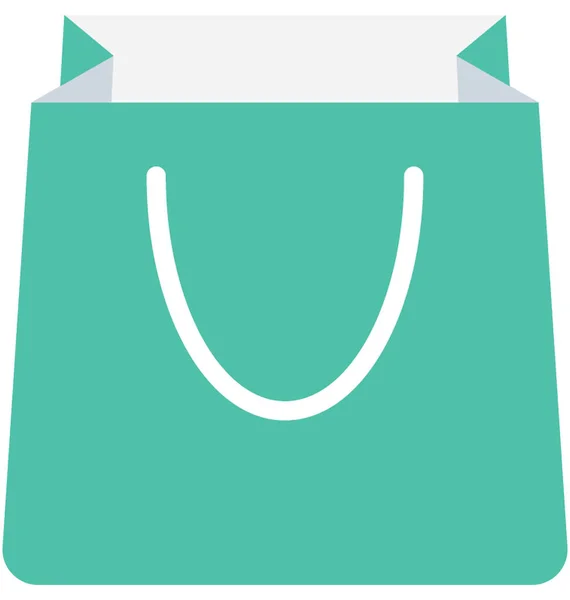 ショッピングバッグフラットベクトルアイコン — ストックベクタ
