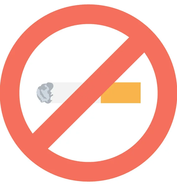 喫煙フラット ベクトル アイコンなし — ストックベクタ