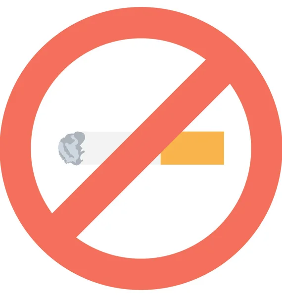 Smoking Flat Vector Icon — Stock Vector