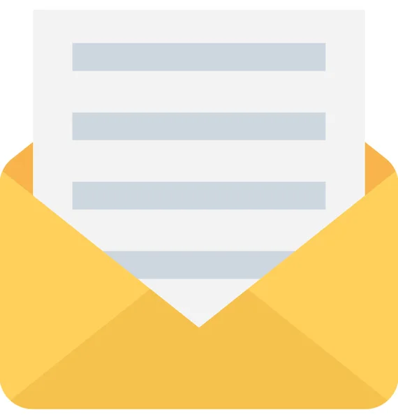 Icono Vector Plano Email — Vector de stock