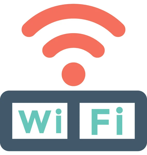 Ícone Vetor Plano Wifi —  Vetores de Stock