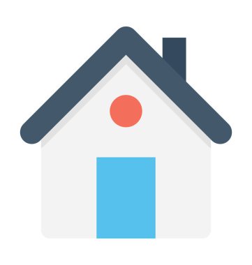 ev düz vektör simgesi