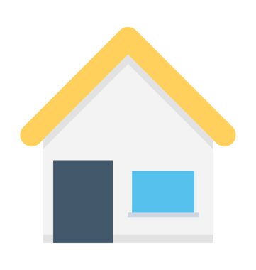 ev düz vektör simgesi