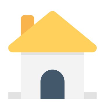 Villa düz vektör simgesi