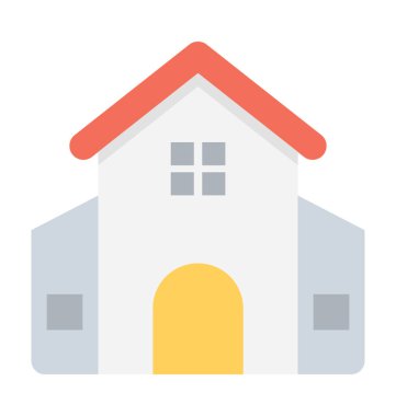 Lodge düz vektör simgesi