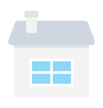 Kulübe düz vektör simgesi