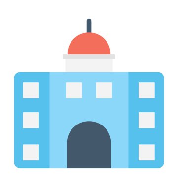 Cami düz vektör simgesi