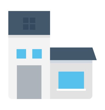 depo düz vektör simgesi