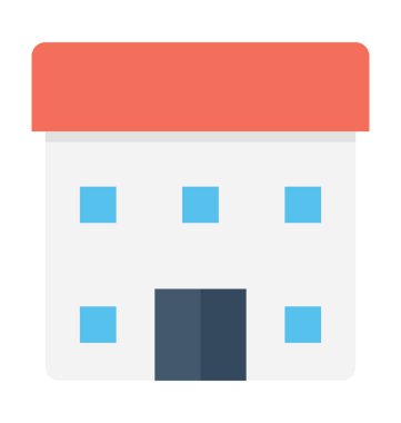 Konut Daire düz vektör simgesi