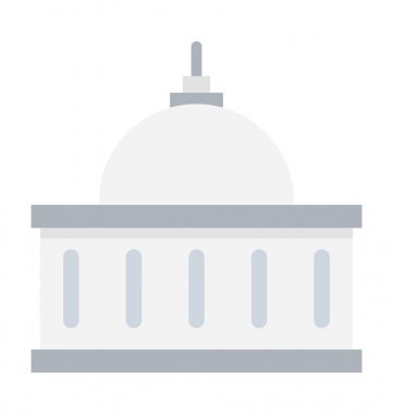 Landmark düz vektör simgesi 